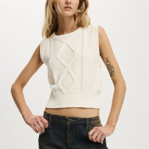 Cotton Cable Vest