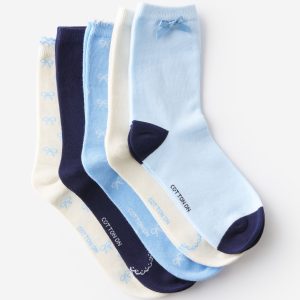 5Pk Fine Crew Sock